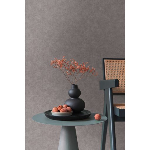 Finom vászonhatású texturált UNI minta függőleges vonalakkal szürke tónus tapéta