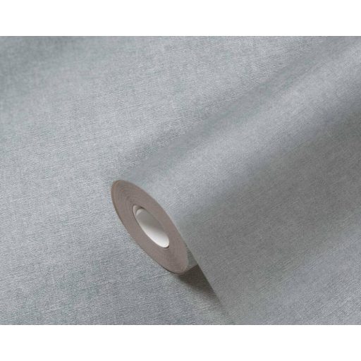 Finom textúrájú vászonhatású egyszínű minta szürke/kékes szürke tónus tapéta