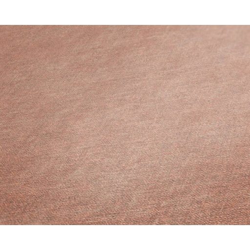 Finom textúrájú vászonhatású egyszínű minta rózsaszínes barna tónus tapéta