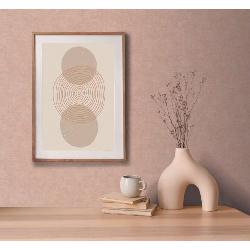 Finom textúrájú vászonhatású egyszínű minta rózsaszínes barna tónus tapéta