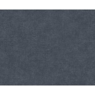   Finom textúrájú vászonhatású egyszínű minta kék/sötétkék tónus tapéta