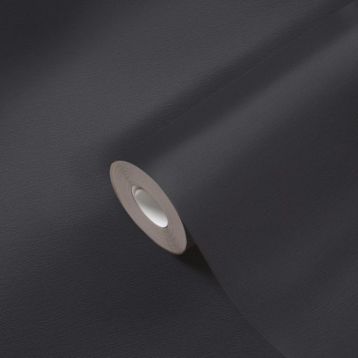 Enyhén strukturált egyszínű minta finom csillogással fekete tónus tapéta