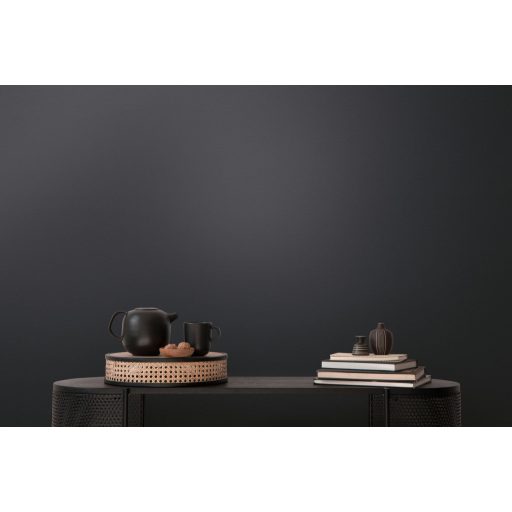 Enyhén strukturált egyszínű minta finom csillogással fekete tónus tapéta