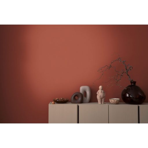 Enyhén strukturált egyszínű minta finom csillogással vörös tónus tapéta