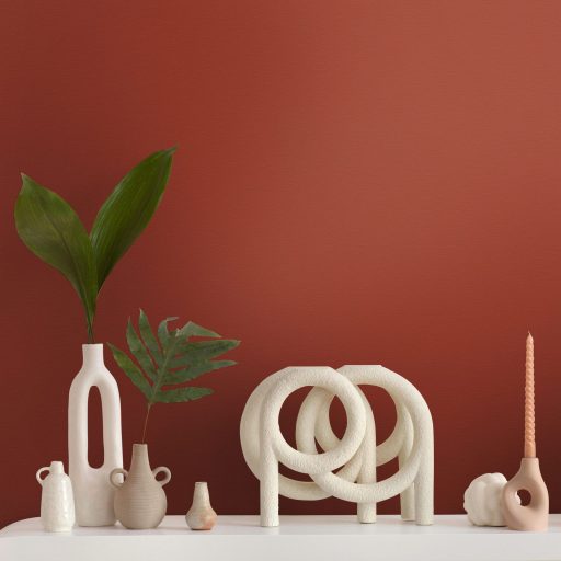 Enyhén strukturált egyszínű minta finom csillogással vörös tónus tapéta