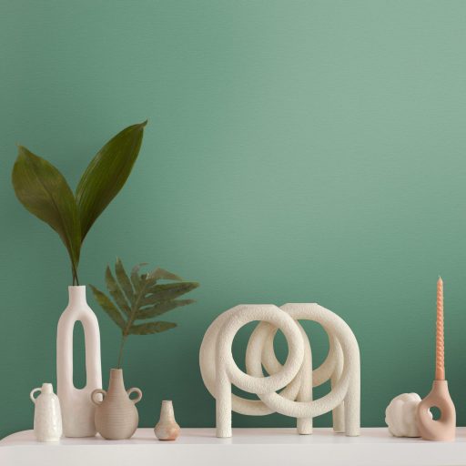 Enyhén strukturált egyszínű minta finom csillogással zöld tónus tapéta