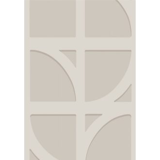   Eijffinger BOLD 395802 SHAPES Vintage retro Art Deco krémfehér szürkésbézs ezüst tapéta