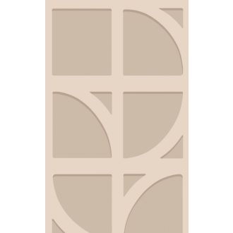   Eijffinger BOLD 395803 SHAPES Vintage retro Art Deco krémfehér pasztel rózsaszín szürke szürkésbézs tapéta