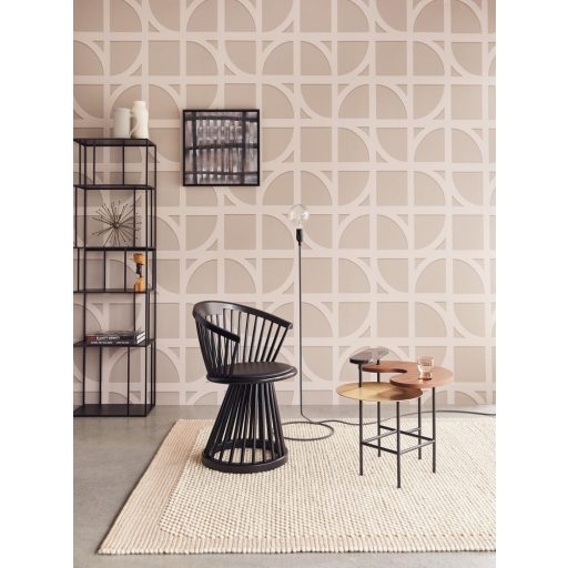 Eijffinger BOLD 395803 SHAPES Vintage retro Art Deco krémfehér pasztel rózsaszín szürke szürkésbézs tapéta