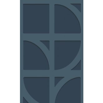   Eijffinger BOLD 395805 SHAPES Vintage retro Art Deco krémfehér kék sötétkék szürkéskék antracit ezüst tapéta