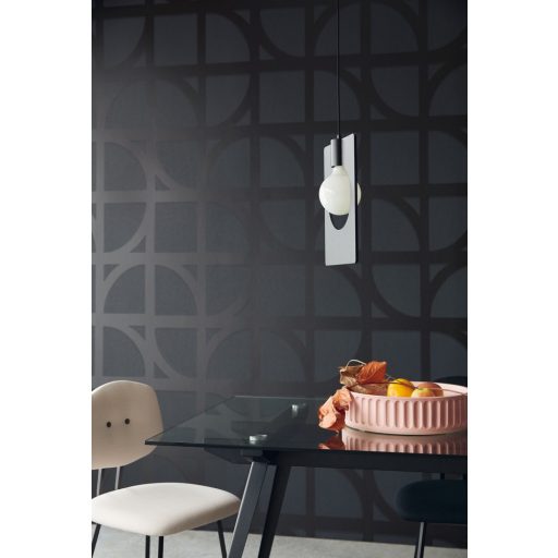 Eijffinger BOLD 395806 SHAPES Vintage retro Art Deco krémfehér antracit fekete ezüst tapéta