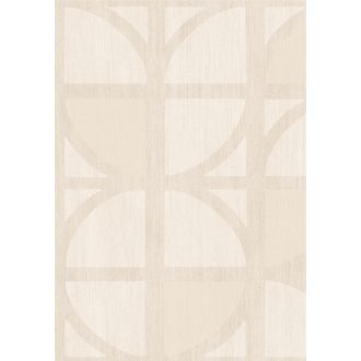   Eijffinger BOLD 395810 TULIP Vintage retro Art Deco díszítőminta krémfehér homokszín bézs/szürkésbézs tapéta