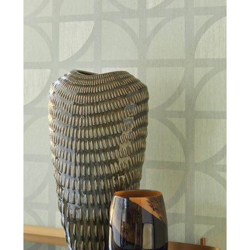 Eijffinger BOLD 395812 TULIP Vintage retro Art Deco díszítőminta pasztelzöld zöld szürkészöld tapéta