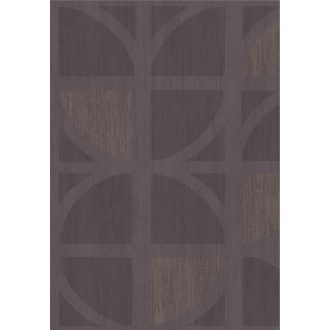   Eijffinger BOLD 395814 TULIP Vintage retro Art Deco díszítőminta sötétbarna szürkésbarna rézszín tapéta