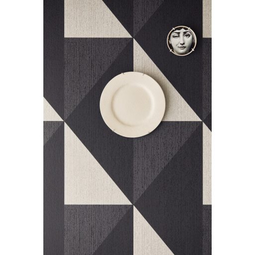 Eijffinger BOLD 395823 DIAMOND Industrial Chic túlméretes háromszögek rombuszba rendezve fekete fehér szürke ezüst tapéta