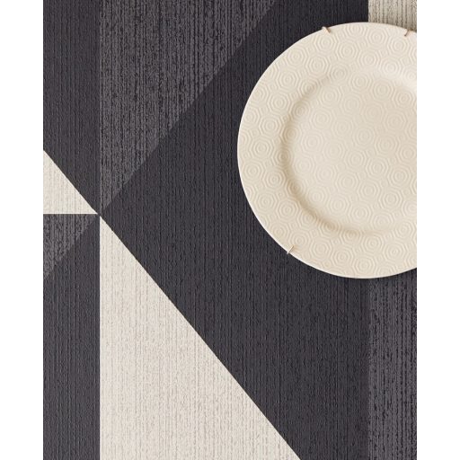 Eijffinger BOLD 395823 DIAMOND Industrial Chic túlméretes háromszögek rombuszba rendezve fekete fehér szürke ezüst tapéta