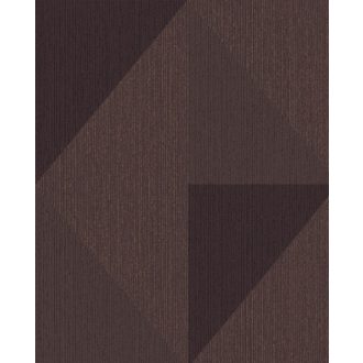   Eijffinger BOLD 395825 DIAMOND Industrial Chic túlméretes háromszögek rombuszba rendezve sötétbarna szürlésbarna réz tapéta