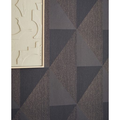 Eijffinger BOLD 395825 DIAMOND Industrial Chic túlméretes háromszögek rombuszba rendezve sötétbarna szürlésbarna réz tapéta