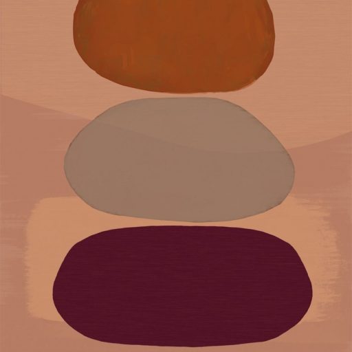 Eijffinger BOLD 395890 BALANCING ROCKS Absztrakt óriás kövek barna narancs terrakotta digitális nyomat