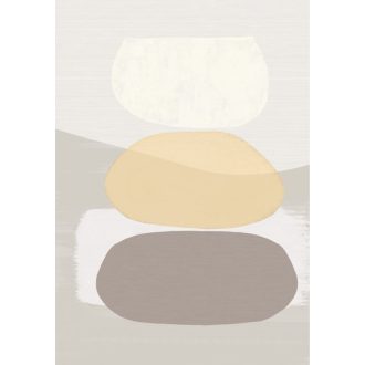   Eijffinger BOLD 395891 BALANCING ROCKS Absztrakt óriás kövek bézs homokszín sárga barna digitális nyomat