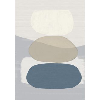   Eijffinger BOLD 395892 BALANCING ROCKS Absztrakt óriás kövek barna fhér bézs szürke kék digitális nyomat