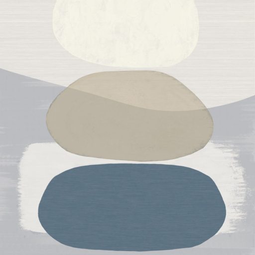 Eijffinger BOLD 395892 BALANCING ROCKS Absztrakt óriás kövek barna fhér bézs szürke kék digitális nyomat