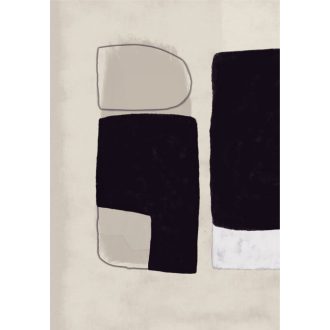   Eijffinger BOLD 395893 ABSTRACT Elvont geometriai alakzatok szürke fekete fehér digitális nyomat