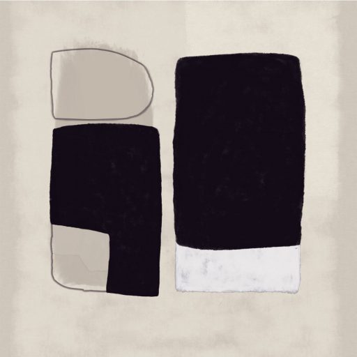 Eijffinger BOLD 395893 ABSTRACT Elvont geometriai alakzatok szürke fekete fehér digitális nyomat