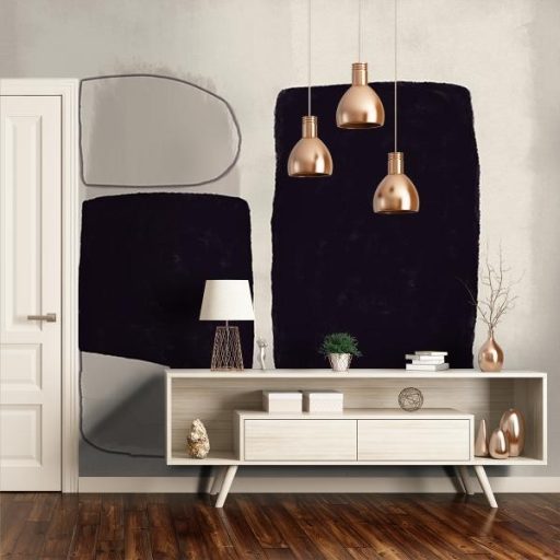 Eijffinger BOLD 395893 ABSTRACT Elvont geometriai alakzatok szürke fekete fehér digitális nyomat