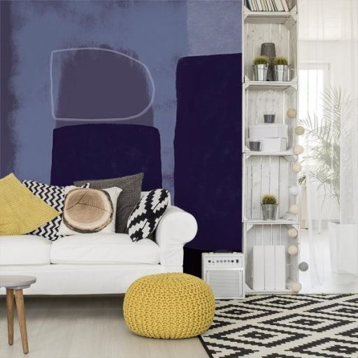 Eijffinger BOLD 395894 ABSTRACT Elvont geometriai alakzatok szürke kék liláskék fekete digitális nyomat