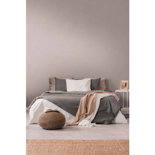 Textilhatású texturált egyszínű minta barna tónus tapéta