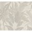 Trópusi levélmintás dekor textil háttéren bézs szürke szürkésbézs és fémes arany tónus tapéta