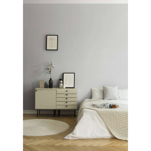 Monokróm Shabby megjelenésű textilhatású egyszínű minta világosszürke tónus tapéta