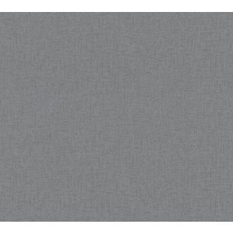   Monokróm Shabby megjelenésű textilhatású egyszínű minta sötétszürke/antracit tónus tapéta