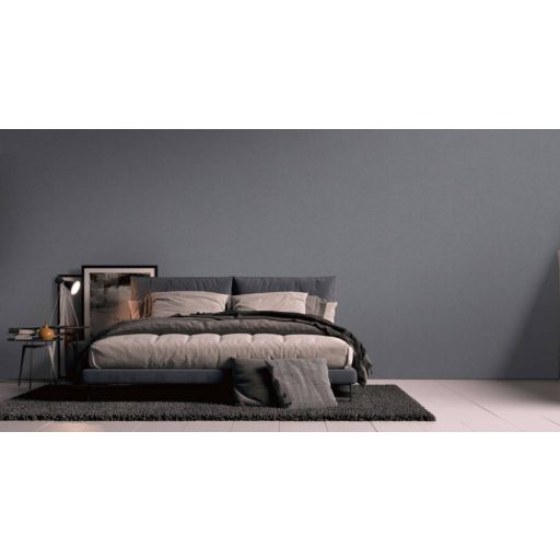 Monokróm Shabby megjelenésű textilhatású egyszínű minta sötétszürke/antracit tónus tapéta