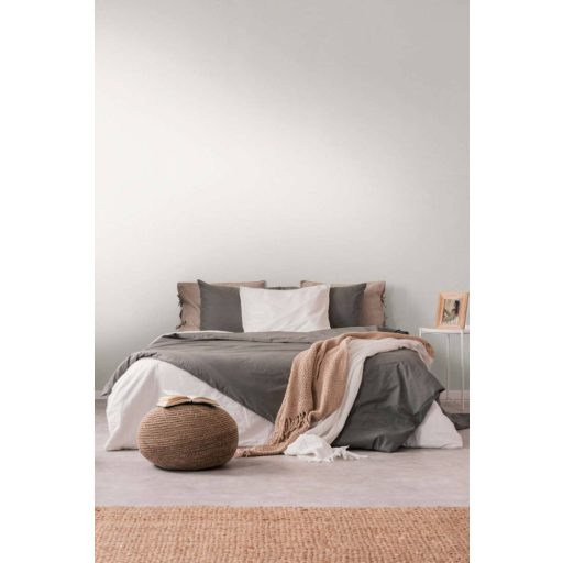 Monokróm Shabby megjelenésű textilhatású egyszínű minta krém/krémfehér tónus tapéta