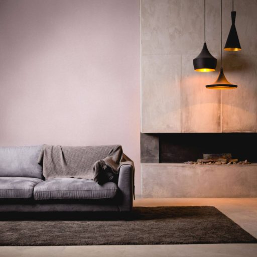 Monokróm Shabby megjelenésű textilhatású egyszínű minta halvány lila tónus tapéta