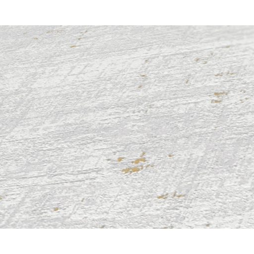 A Shabby Chic sztárja! Koptatott természetes betonhatású minta fémes elemekkel szürke törtfehér és fémes arany tónus tapéta