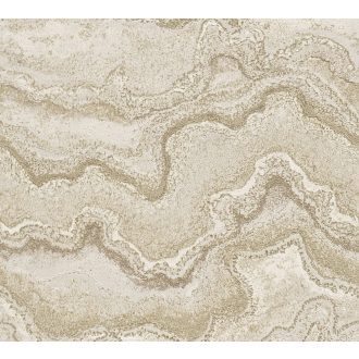   Modern rétegződött lerakódású márvány mintázat fémes elemekkel krém bézs és fémes arany tónus tapéta