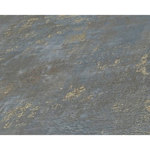 Koptatott antik beton mintázat fémes elemekkel szürke kékesszürke barna éa aranysárga tónus tapéta