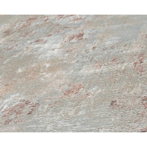 Koptatott antik beton mintázat fémes elemekkel szürke bézs és fémes vörösréz tónus tapéta