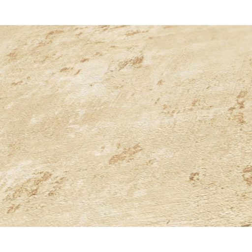 Koptatott antik beton mintázat fémes elemekkel krém bézs sárga/sárgásbézs és fémes arany tónus tapéta