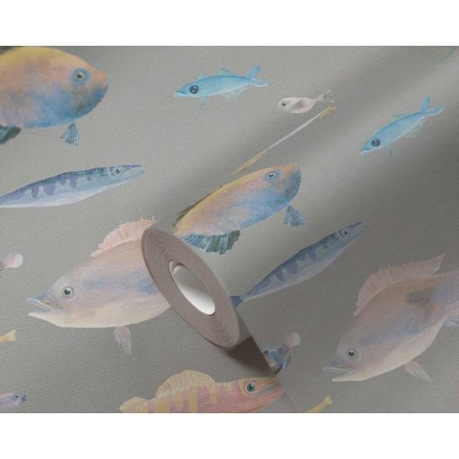 Eldorádó mert ez a Haldorádó! Sokféle és sokszínű hal megjelenítés szürke szürkésbarna kék és sokszínű tónus tapéta