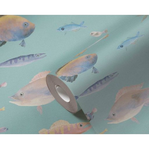 Eldorádó mert ez a Haldorádó! Sokféle és sokszínű hal megjelenítés türkiz kék rózsaszín és sokszínű tónus tapéta