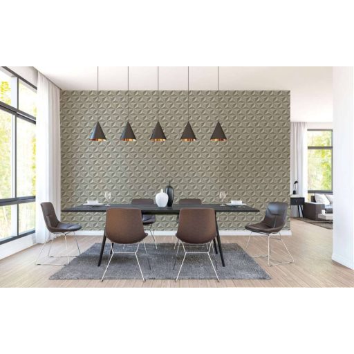 Intenzív vizuális élmény! Háromdimenziós grafikus beton mintázat szürke és szürkésfehér tónus tapéta