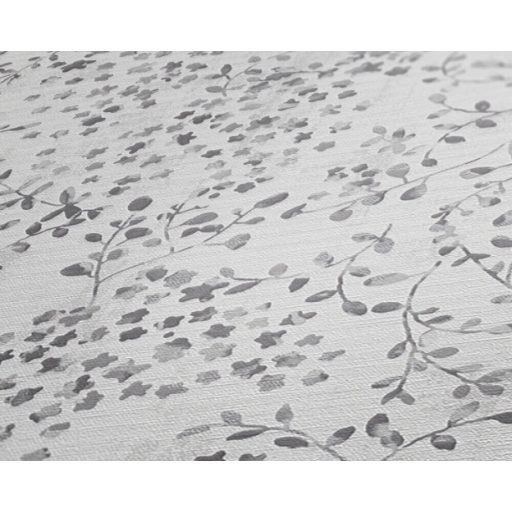 A romantika és a finom dolgok szerelmeseinek! Szines virágok és levelek kompozíciója fehér szürke és fémes ezüst tónus tapéta