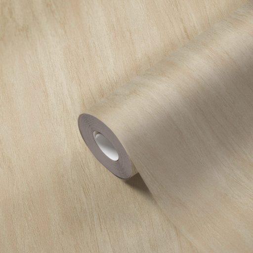 Részletesen kidolgozott élethű texturált skandináv jellegű famintázat krém bézs és világosbarna tónus tapéta