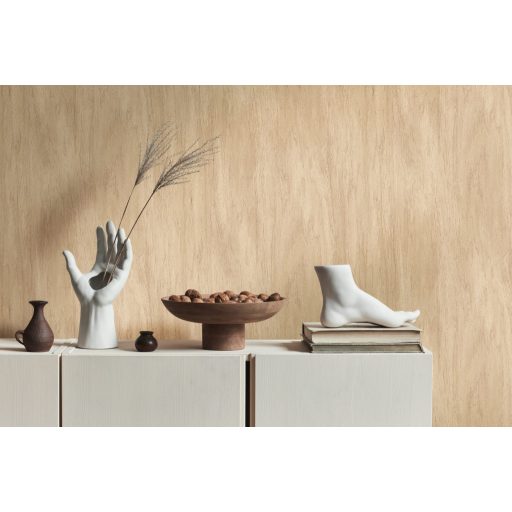 Részletesen kidolgozott élethű texturált skandináv jellegű famintázat bézs világosbarna és barna tónus tapéta