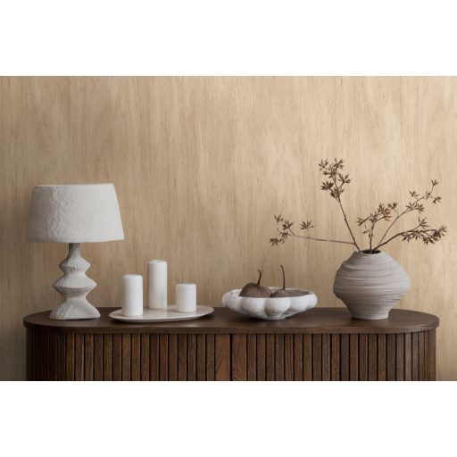 Részletesen kidolgozott élethű texturált skandináv jellegű famintázat bézs világosbarna és barna tónus tapéta