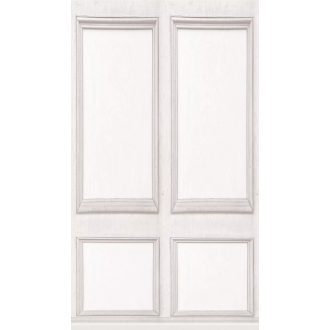   Klasszikus kazettás fahatású dekorminta krém szürke és fehér tónus falpanel